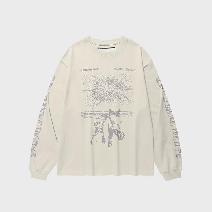 ROUGH DRAWING LS TEE BEIGE