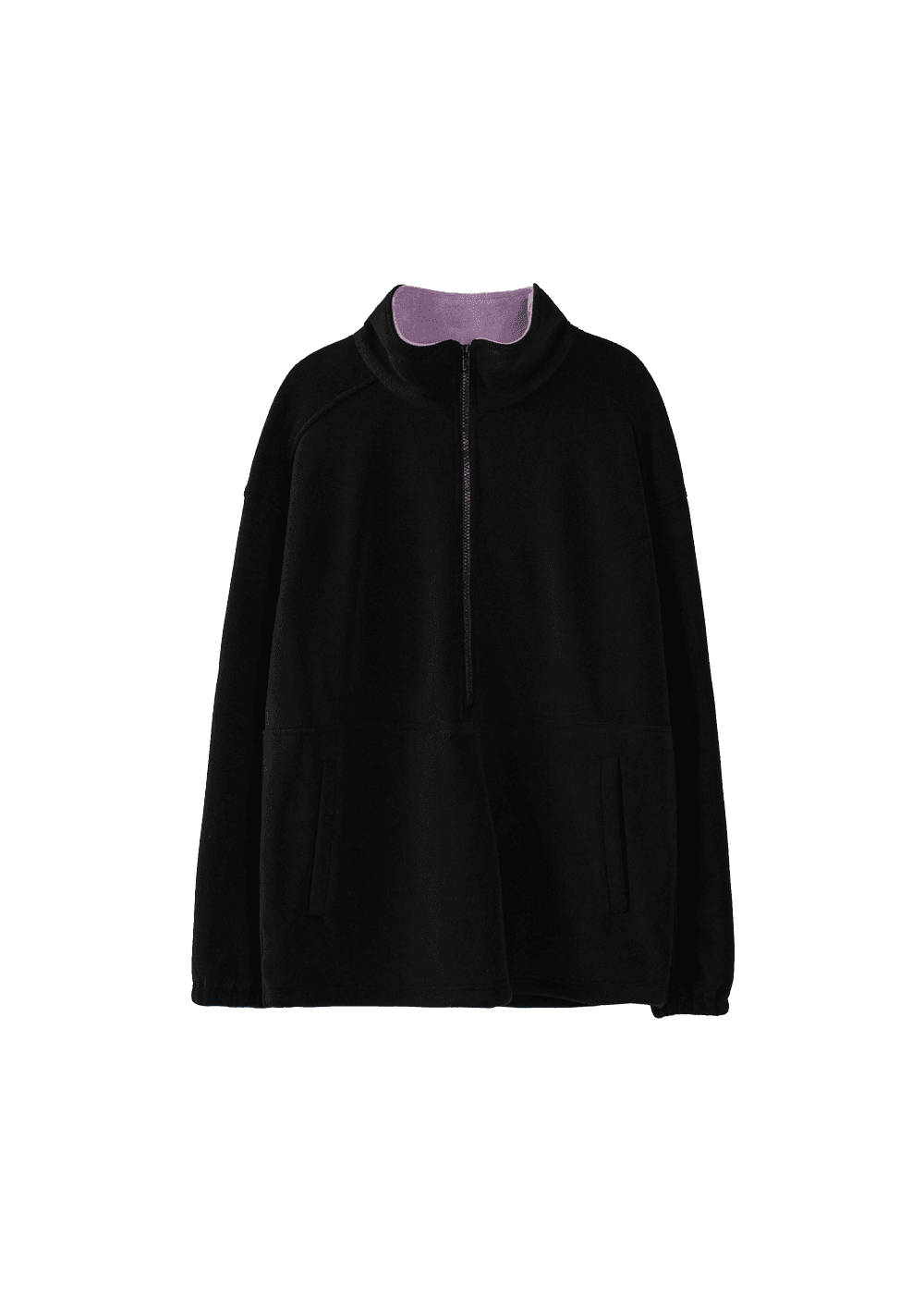 Mused Fluffy Fleece Anorak - Black