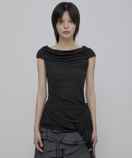 Faye Frill Sleeveless (FL-161_Black)