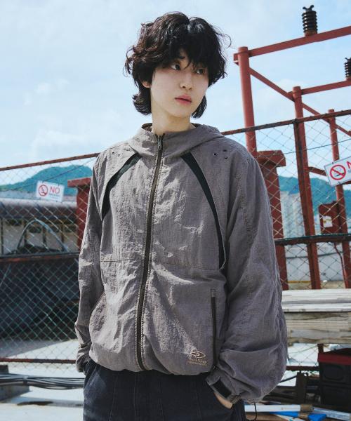 피그먼트 나일론 메쉬 자켓 모카 브라운