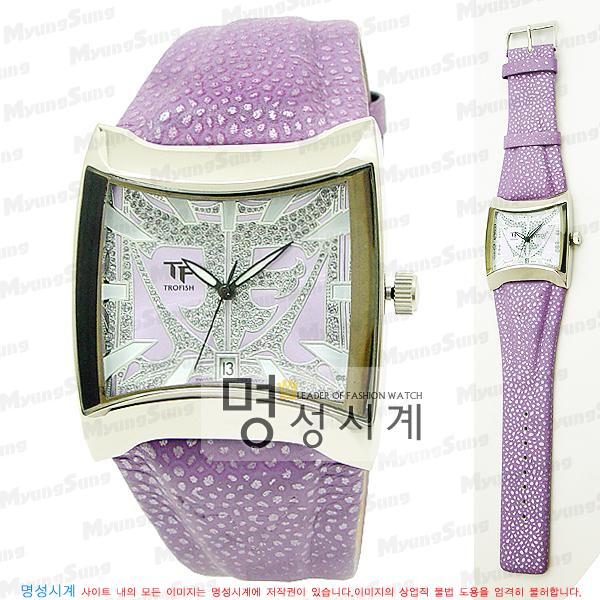로만손트로피쉬 가죽밴드시계 HL5152M/L(purple)