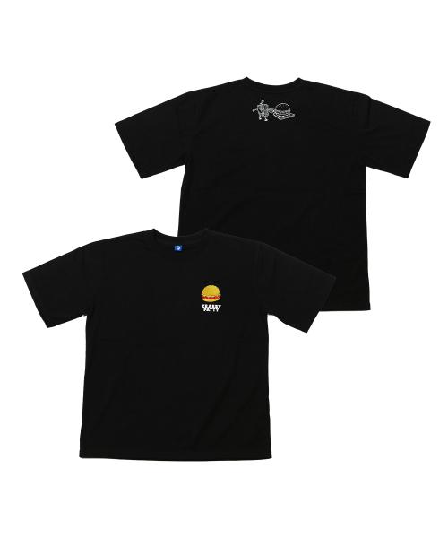 스폰지밥 게살버거 자수 반팔 티셔츠