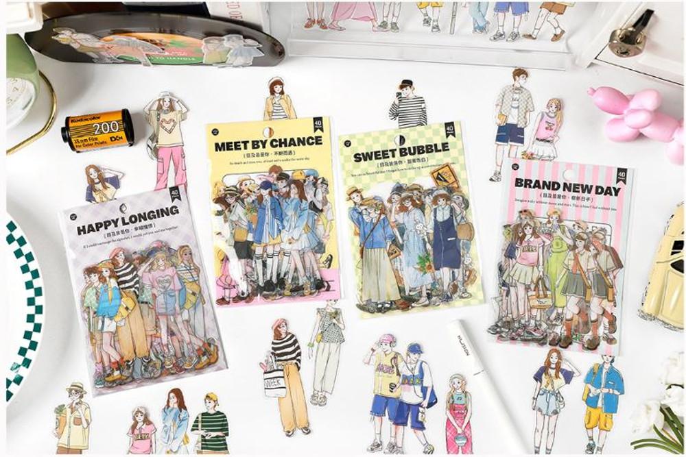 달콤한날 캐주얼 소년 소녀 다이어리 다꾸 스티커