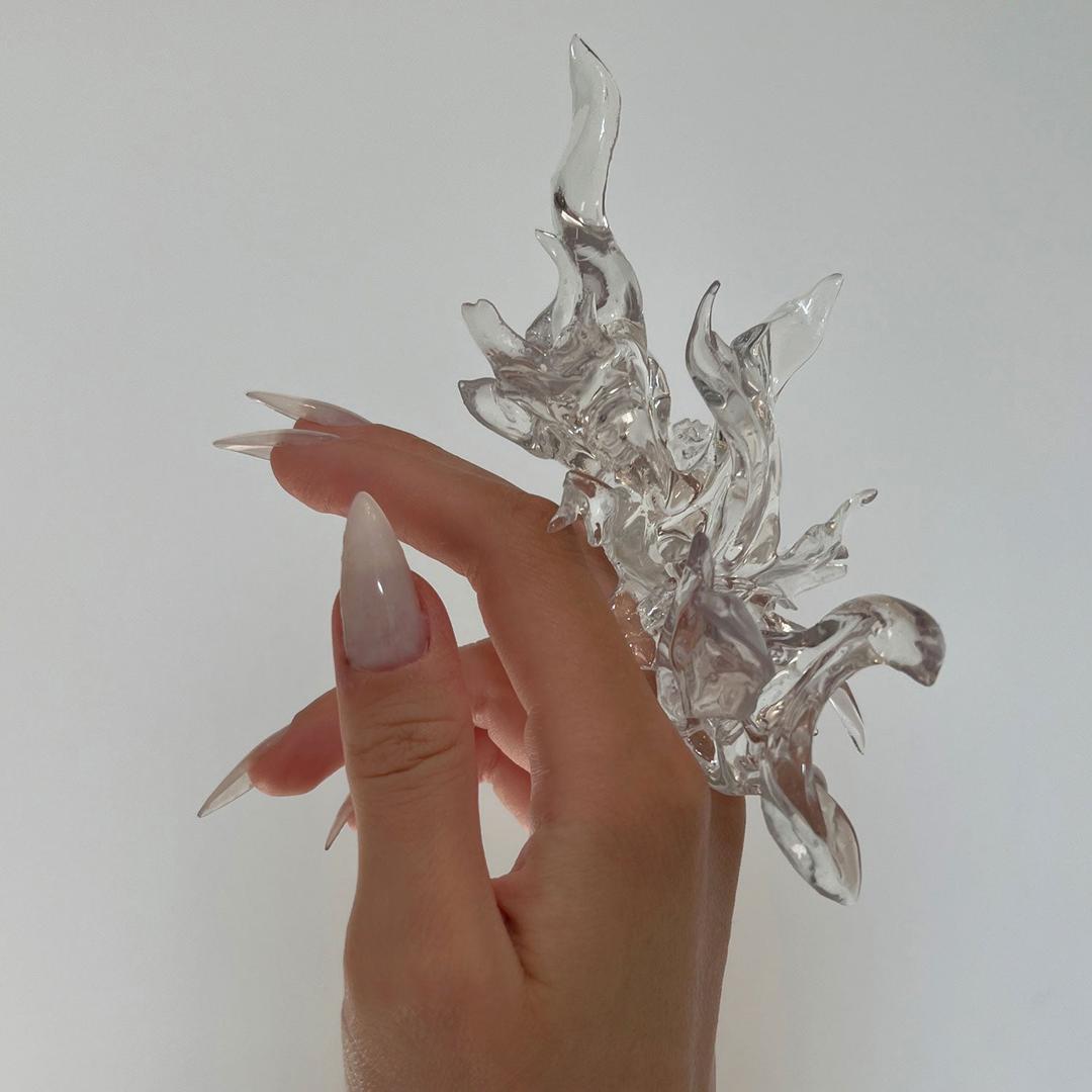 Transparent Coral Ring