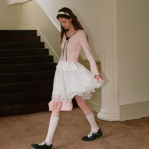 쎄무아듀(CEST MOIDEW)  Cest_Ribbon lace banding skirt - 사이즈 & 후기 | 무신사