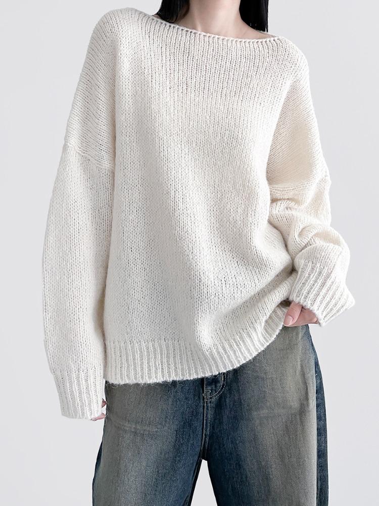 베니 보트넥 니트 (3color)