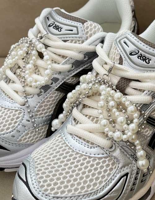 로우키샵 진주+실버볼 이중리본 신꾸장식 (2개=1세트)