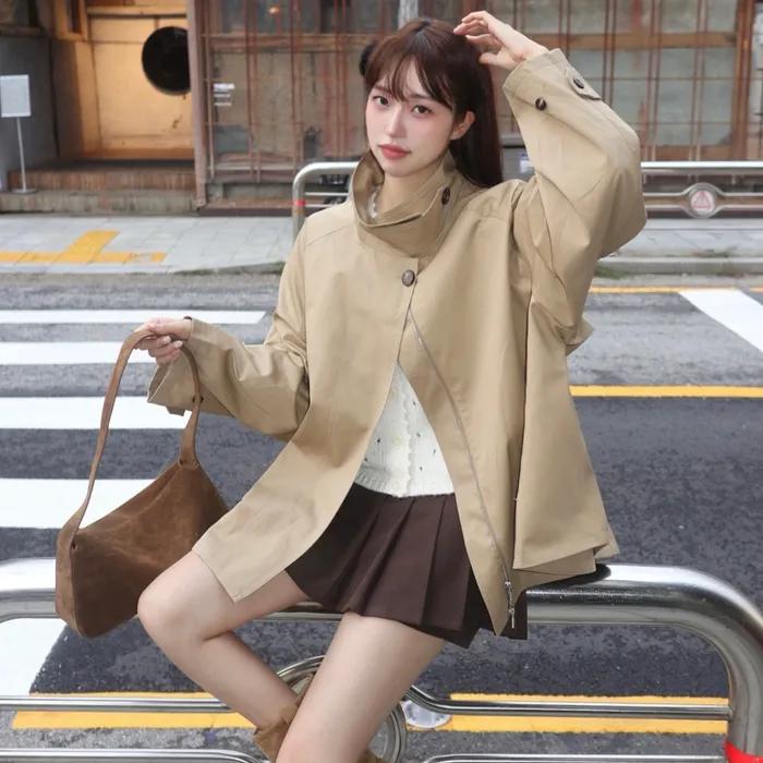 [노현주 착용] BAYLIN cape trench coat_BEIGE