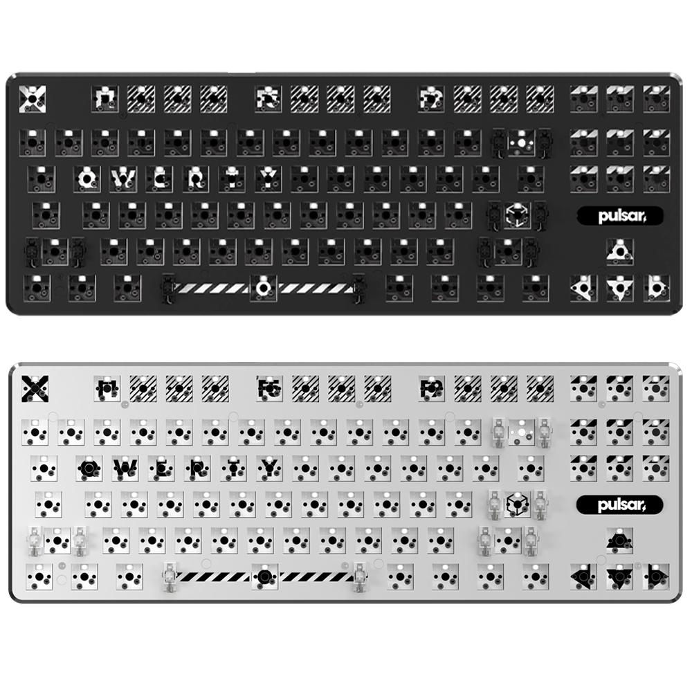 펄사 키보드 하우징 커스텀 알루미늄 텐키리스 RGB C타입 키보드 베어본 블랙 61키 PCMK TKL