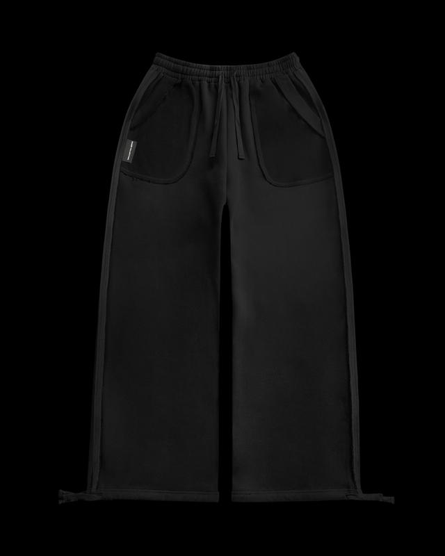 DECONSTRUCTED SWEATPANTS JET BLACK - S