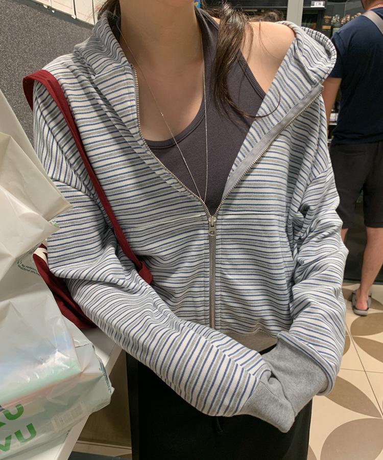 Marko hood zipup (블루/그레이)