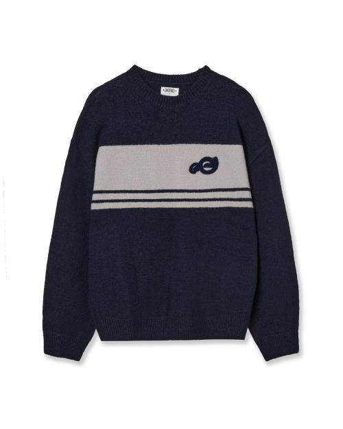 에이이에이이(AEAE)  COLOR BLOCK KNIT [NAVY] - 사이즈 & 후기 | 무신사