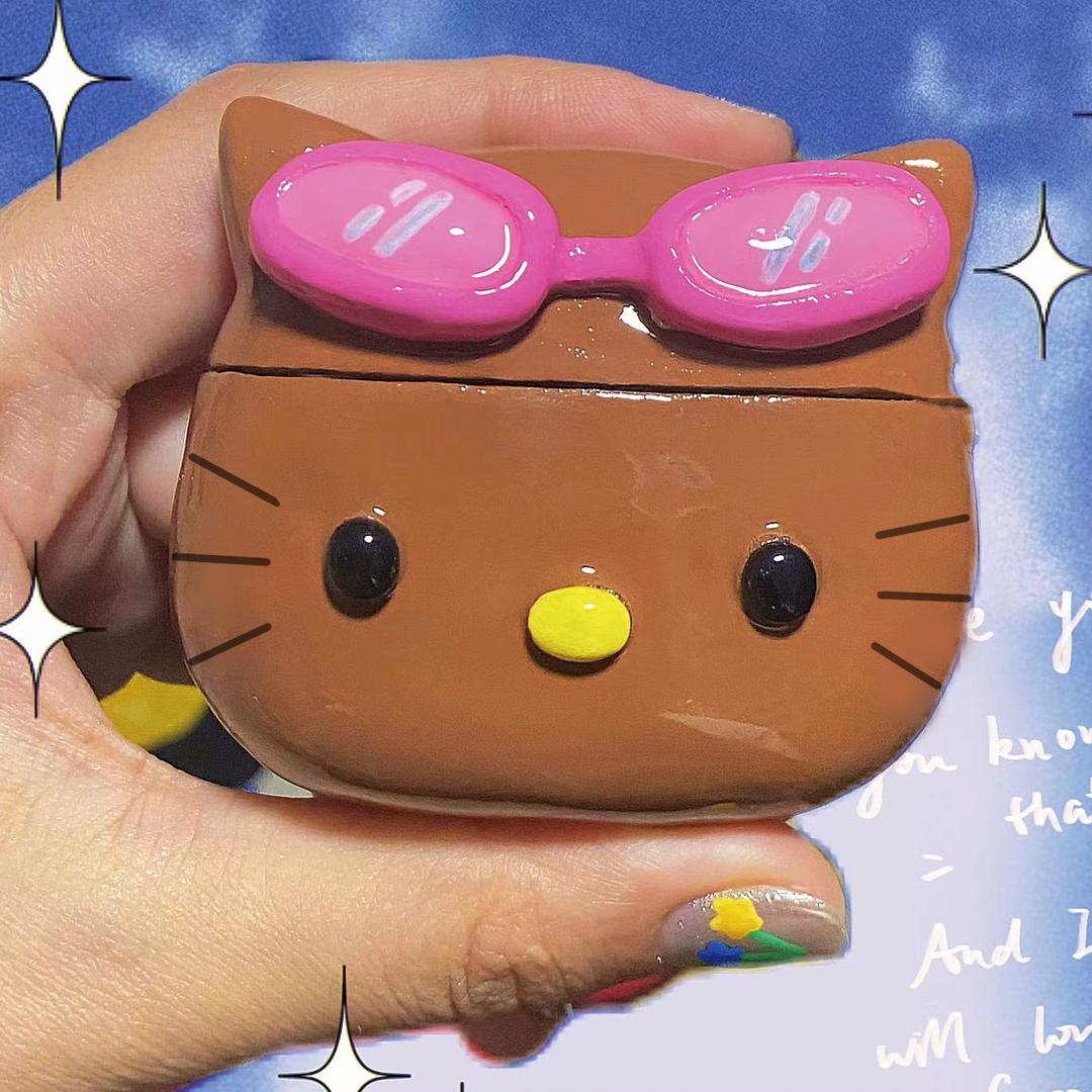 태닝 키티 에어팟 케이스