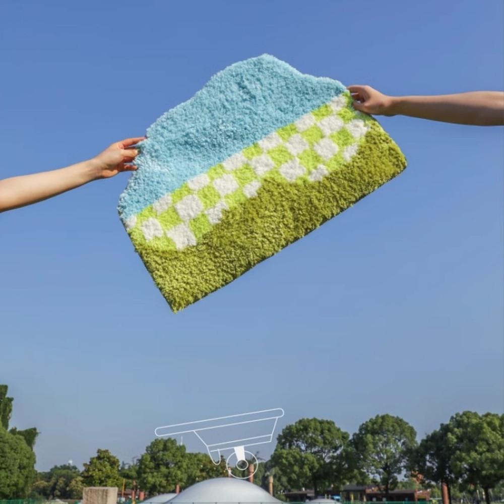 구름 러그 미니멀 침대밑 반원 책상 러그 : 직구별나라