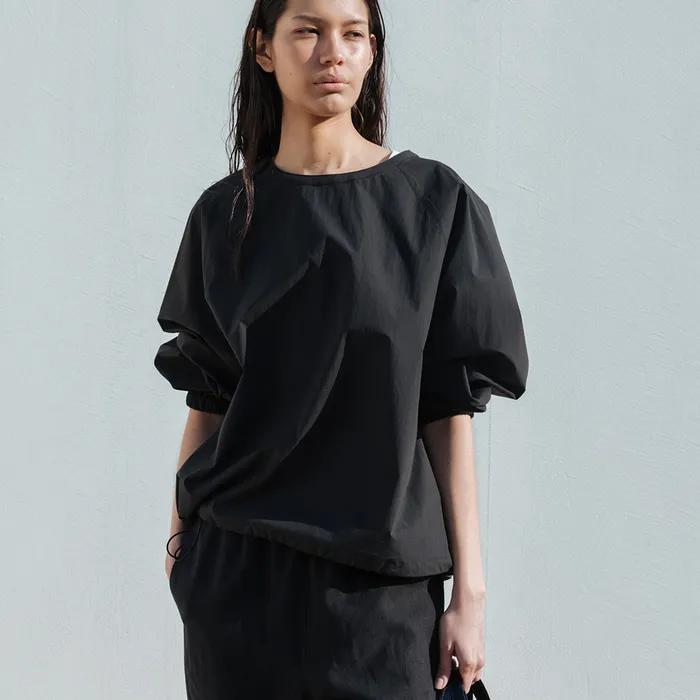 Basic Round Anorak (Black)