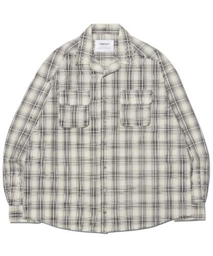 노매뉴얼 SEERSUCKER CHECK SHIRTS - IVORY