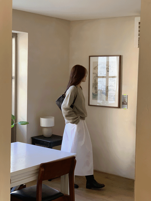 무드인슬로우 [무료배송] 제니프 플레어 롱스커트