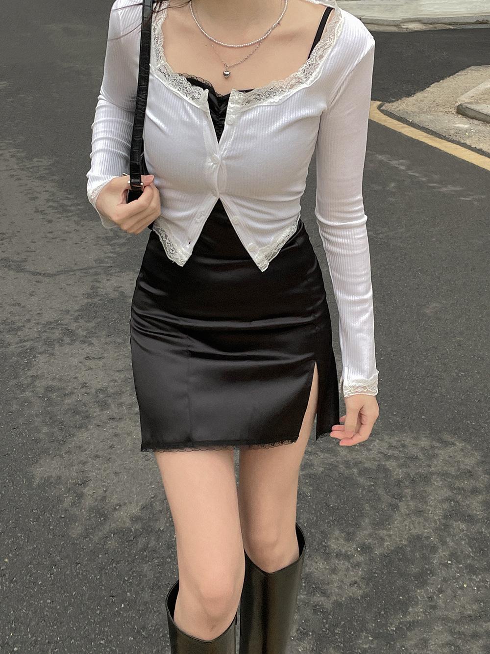 [MADE] Darling lace satin ops