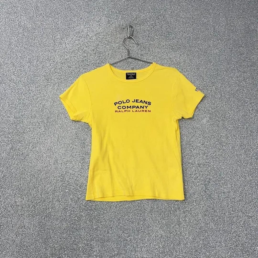 폴로 진스컴퍼니 Y2K 옐로우 반팔티 S | 후루츠패밀리