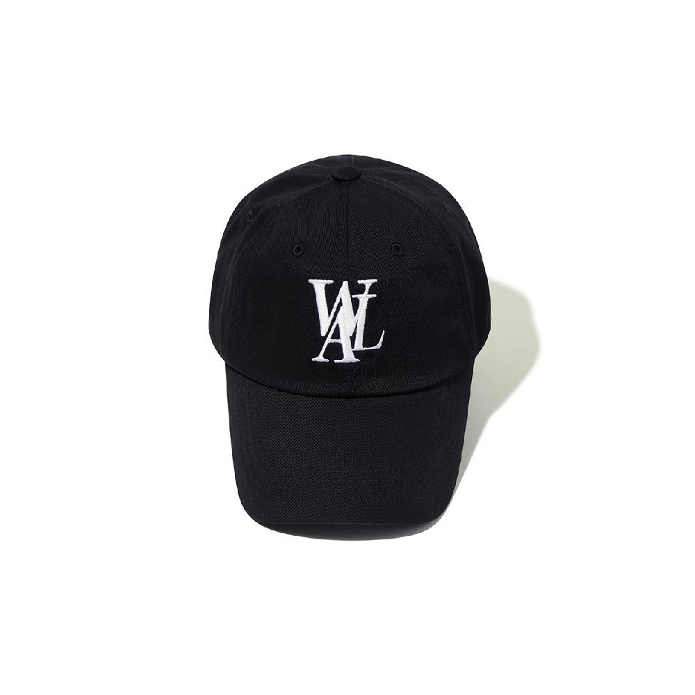 [우알롱] 시그니처 로고 볼캡 블랙