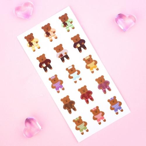 [75% 할인!] 곰돌이♥ 리무버블 스티커 5종 [하트베어 리무버 제트 Z플립 폰 핸드폰 데코 곰스티커 다꾸 꾸미기]