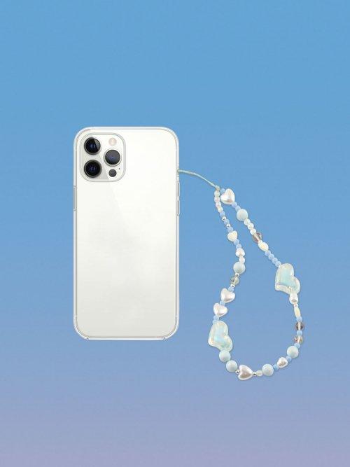 Frozen Phone Strap clear blue