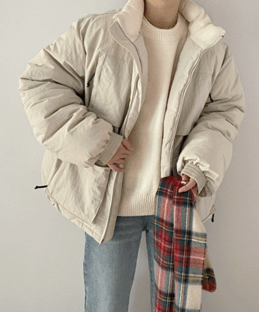 [무료배송]고퀄리티 / 남녀공용 / 웰론 매트 포켓 스트링 투웨이 숏 커플 패딩 자켓 / 4 colors!