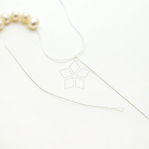 작은구멍용 0.2 극미세 비즈바늘 담주진주용 아주작은 원석용 비딩바늘 [1개]