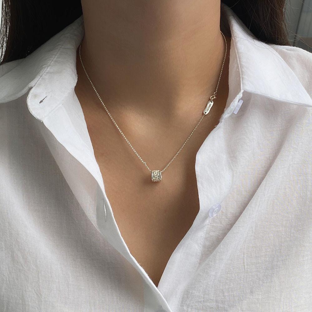 [플로랄] 무배 실버925 체인 데일리 직장인 선물용 은목걸이