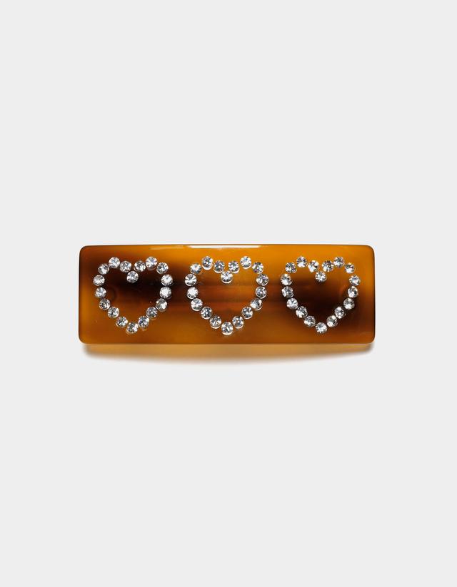[ By FRUTA ] HEART LEOPARD CLIP PIN