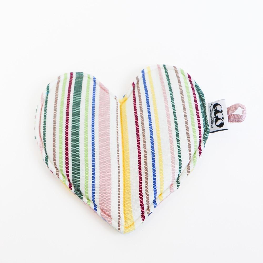 빈티지 파리 스트라이프 하트 주방장갑 / 냄비받침 2개세트