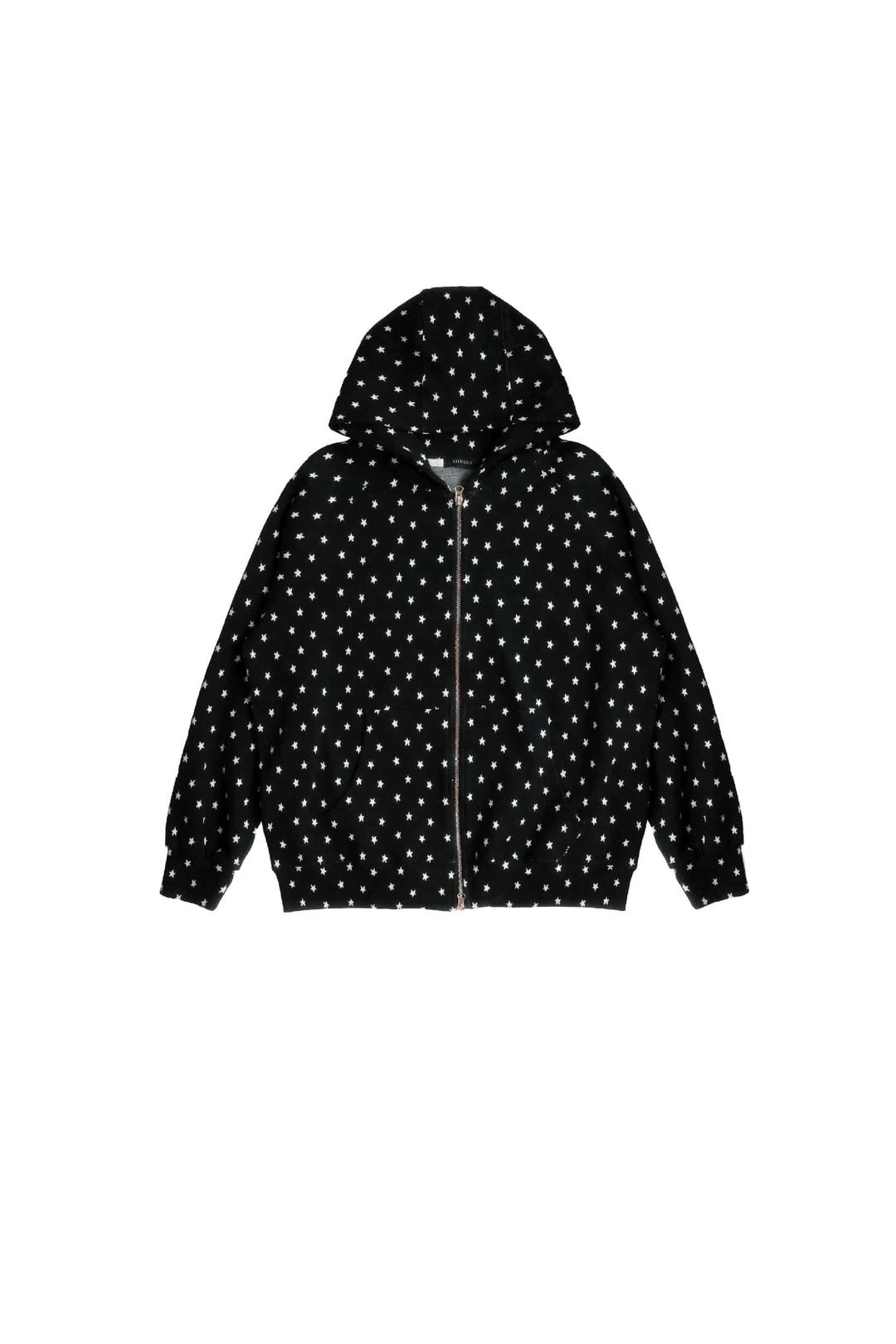 Star Hoodie Zip up (black)