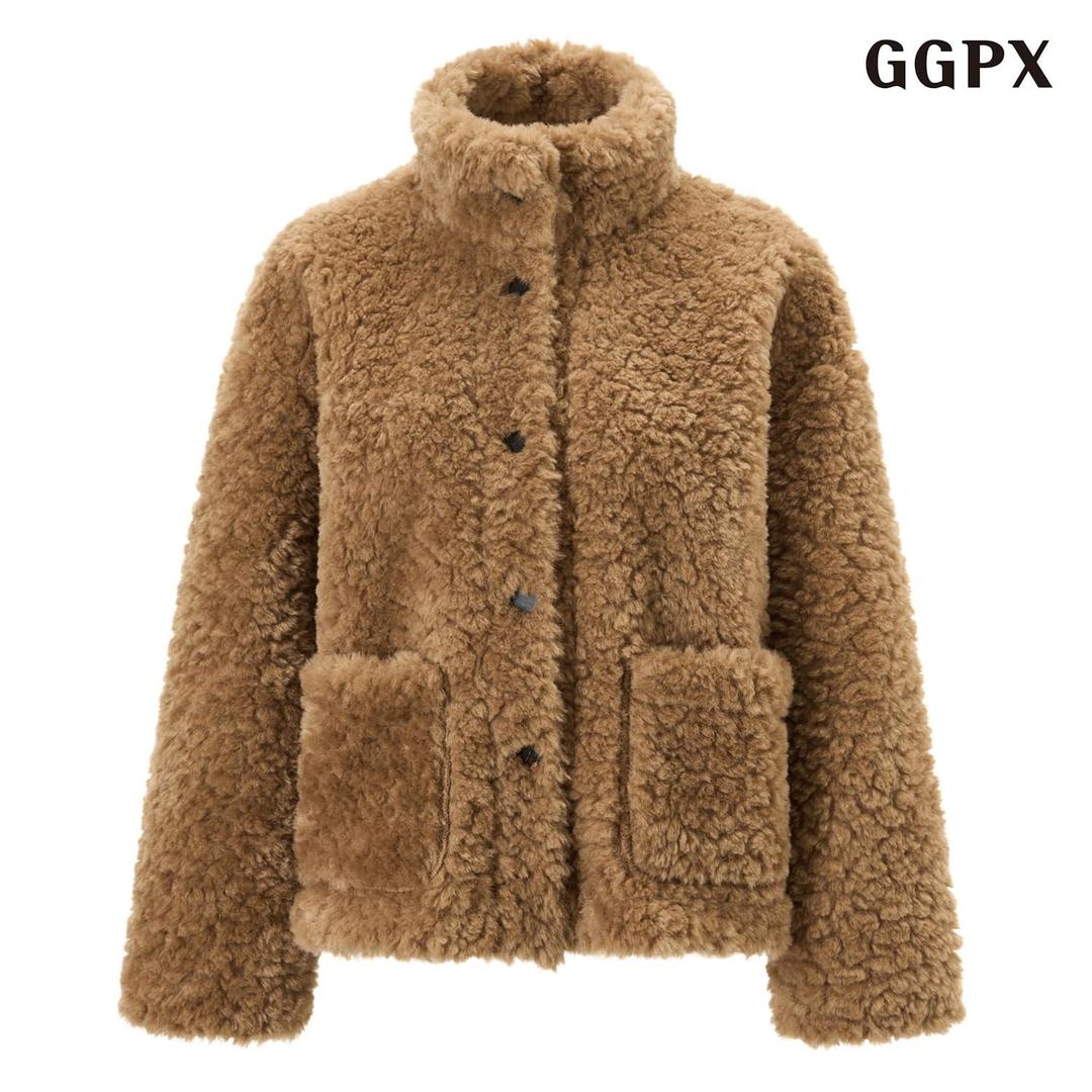 [패션52]하이넥 버튼업 양털 부클 포켓 자켓 (GPDJK013D)