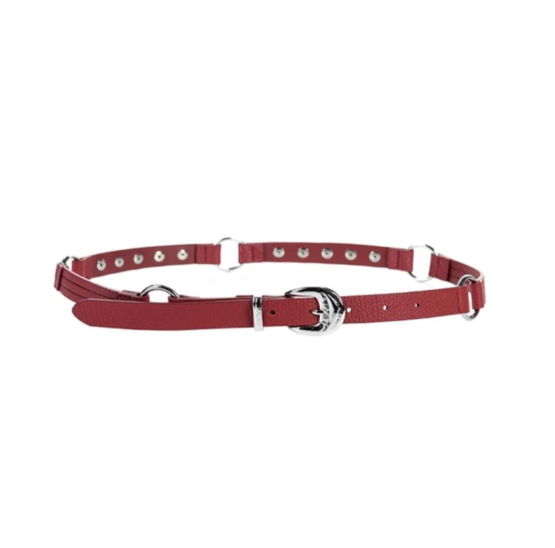 O RING RIVET BELT RED | 후루츠패밀리