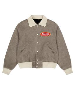 Poker Varsity Jacket Beige