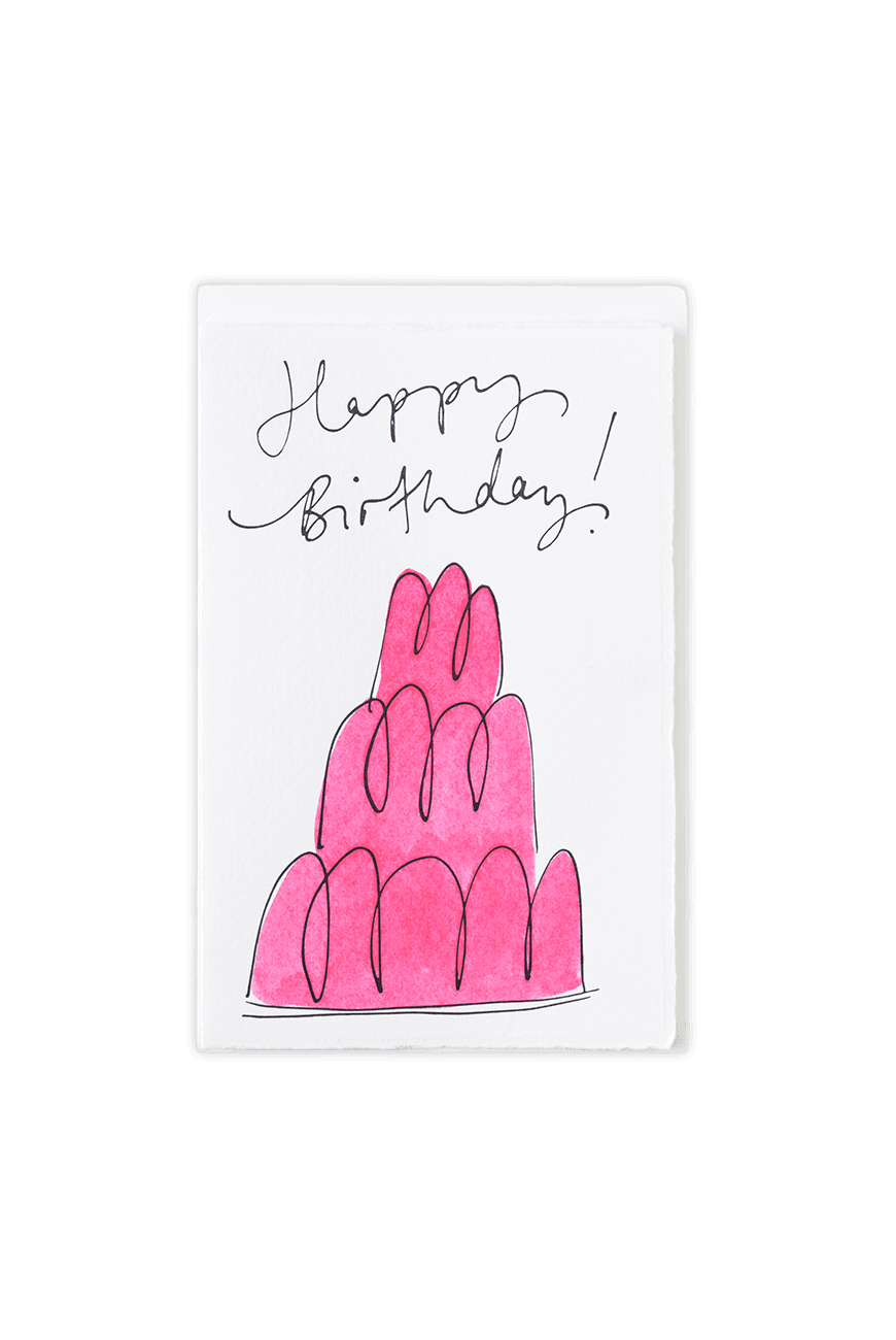 Greeting card Jelly pink