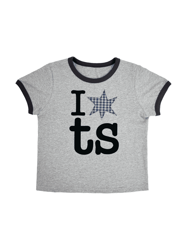 W Ringer Tee in Grey