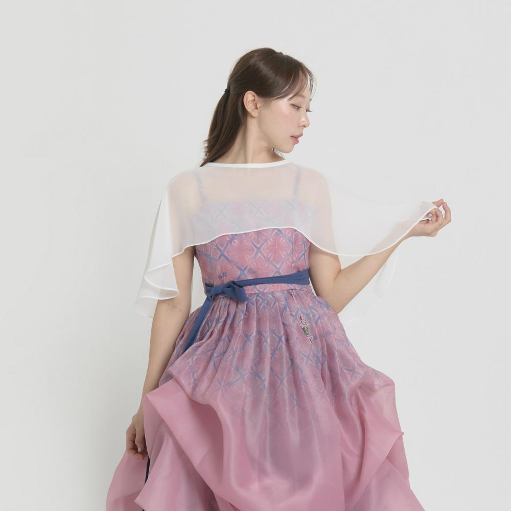 쉬폰 케이프 망토 [화이트]