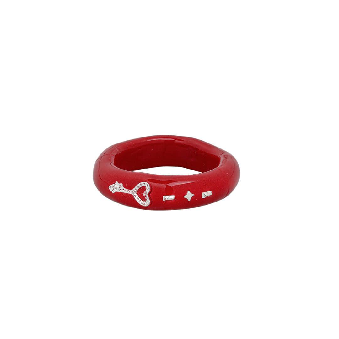 heart key shape ring