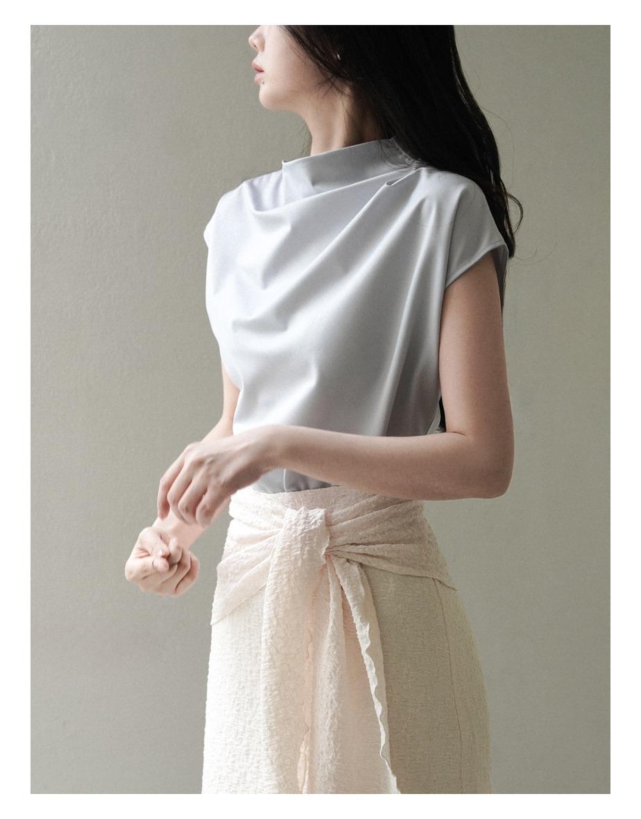 [S/M] 아델리 캡 블라우스 [소프트민트]