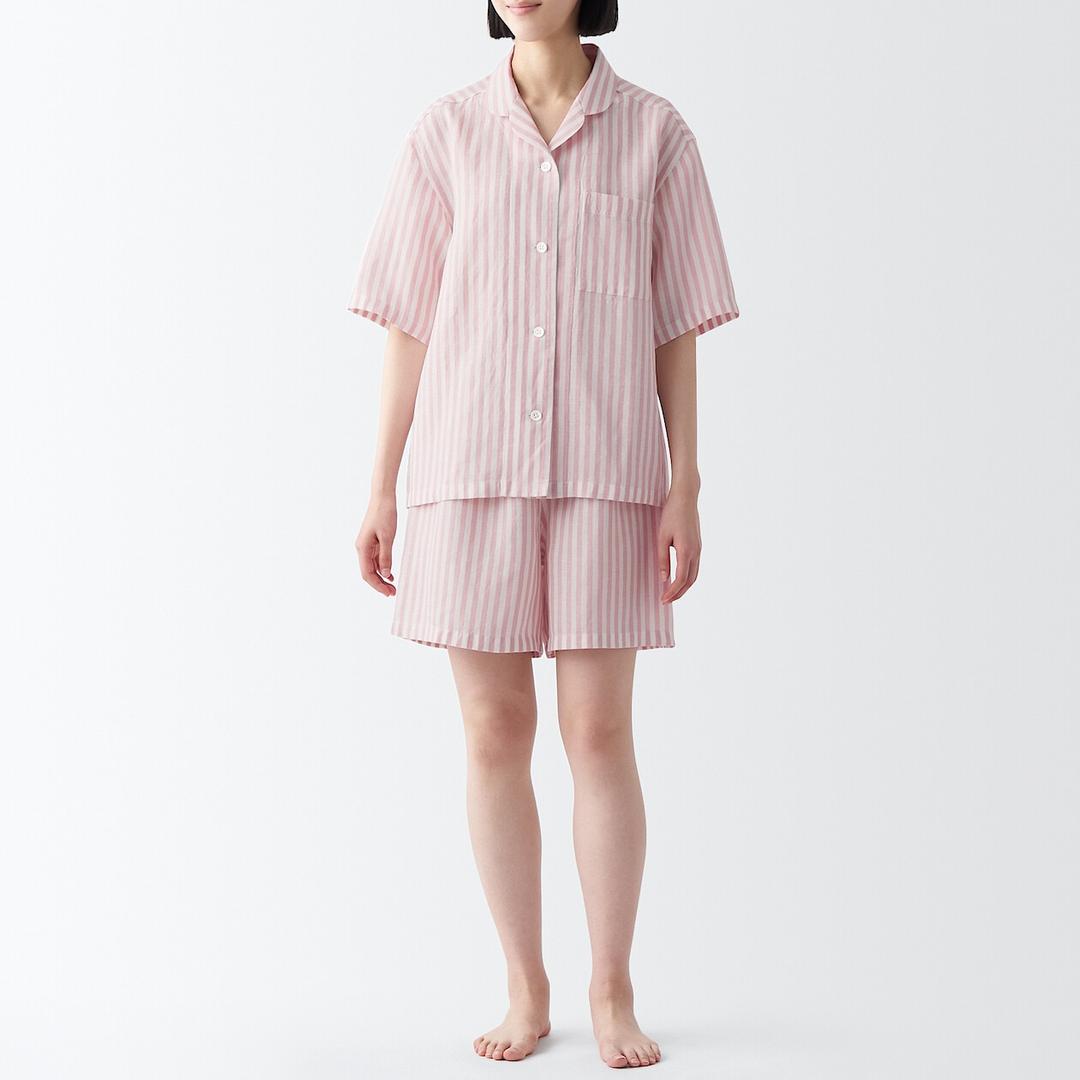 [MUJI] 여성 천연 유래 접촉냉감 리오셀 마 반소매 파자마 FDB06A3S