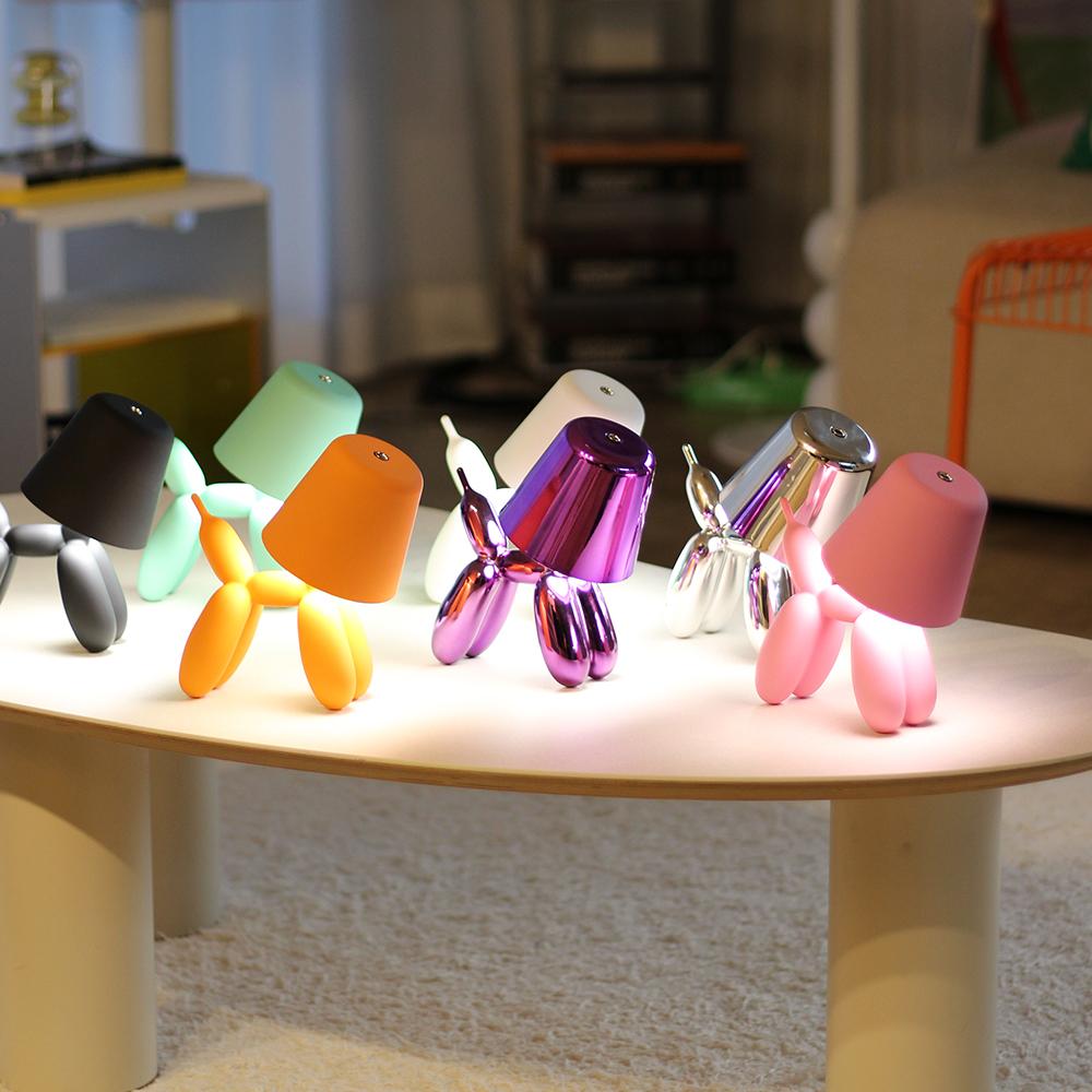 [단독] [30단계 밝기/3컬러] 무선 터치 풍선강아지 무드등 인테리어소품 조명