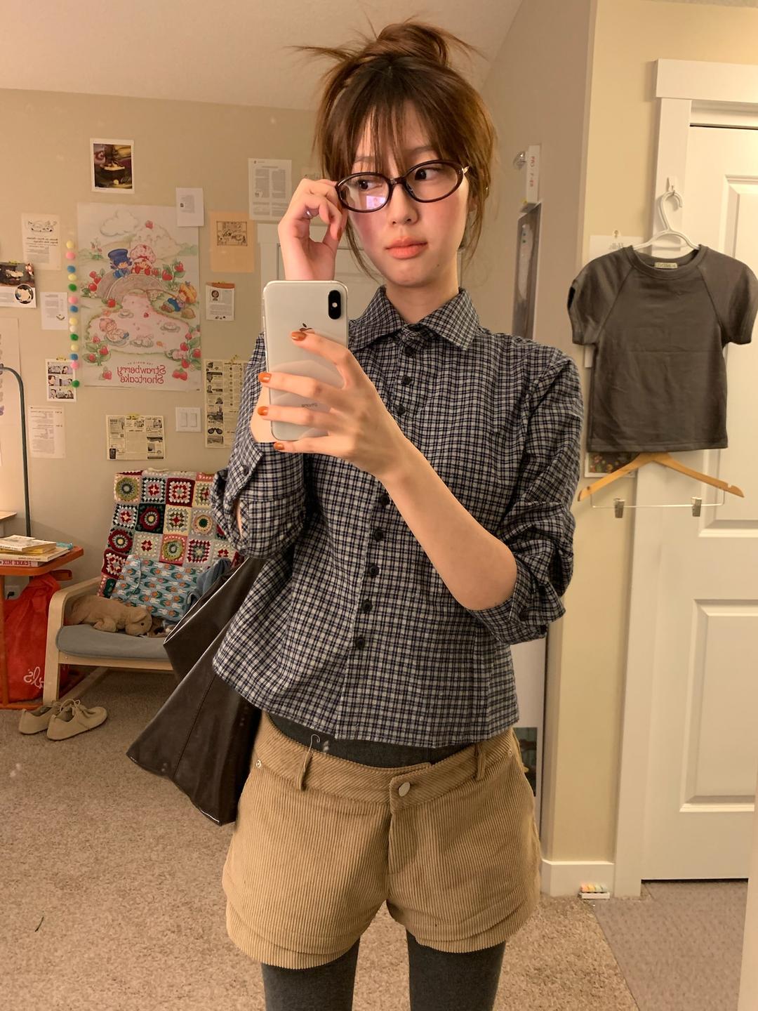 soft nerdy button up