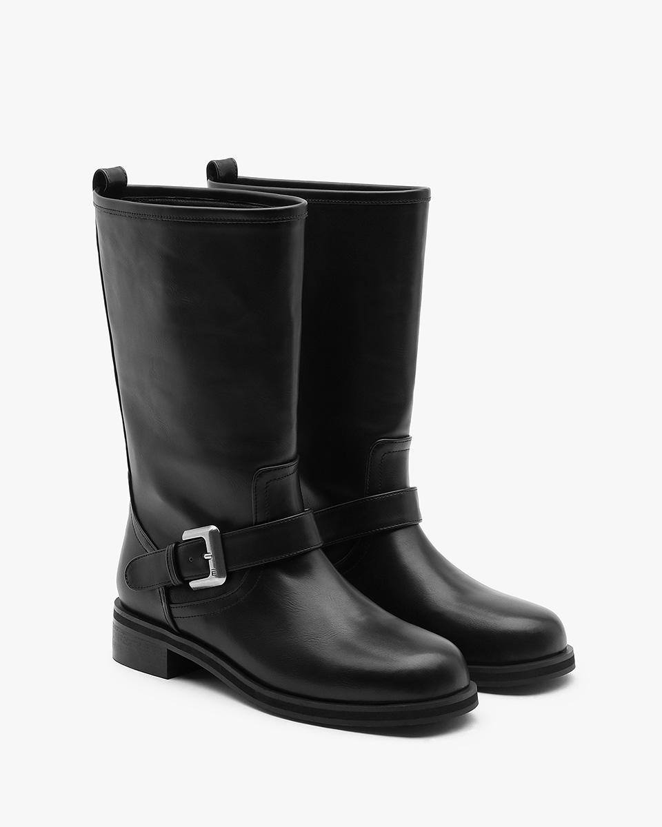 PETO Buckle Middle Boots