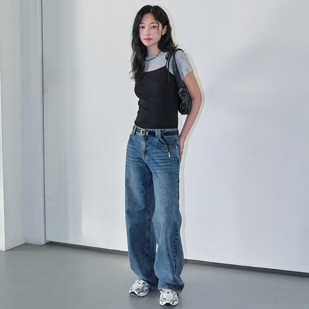 [W]Signature Low Rise Wide Jeans DCWPT004BlueB