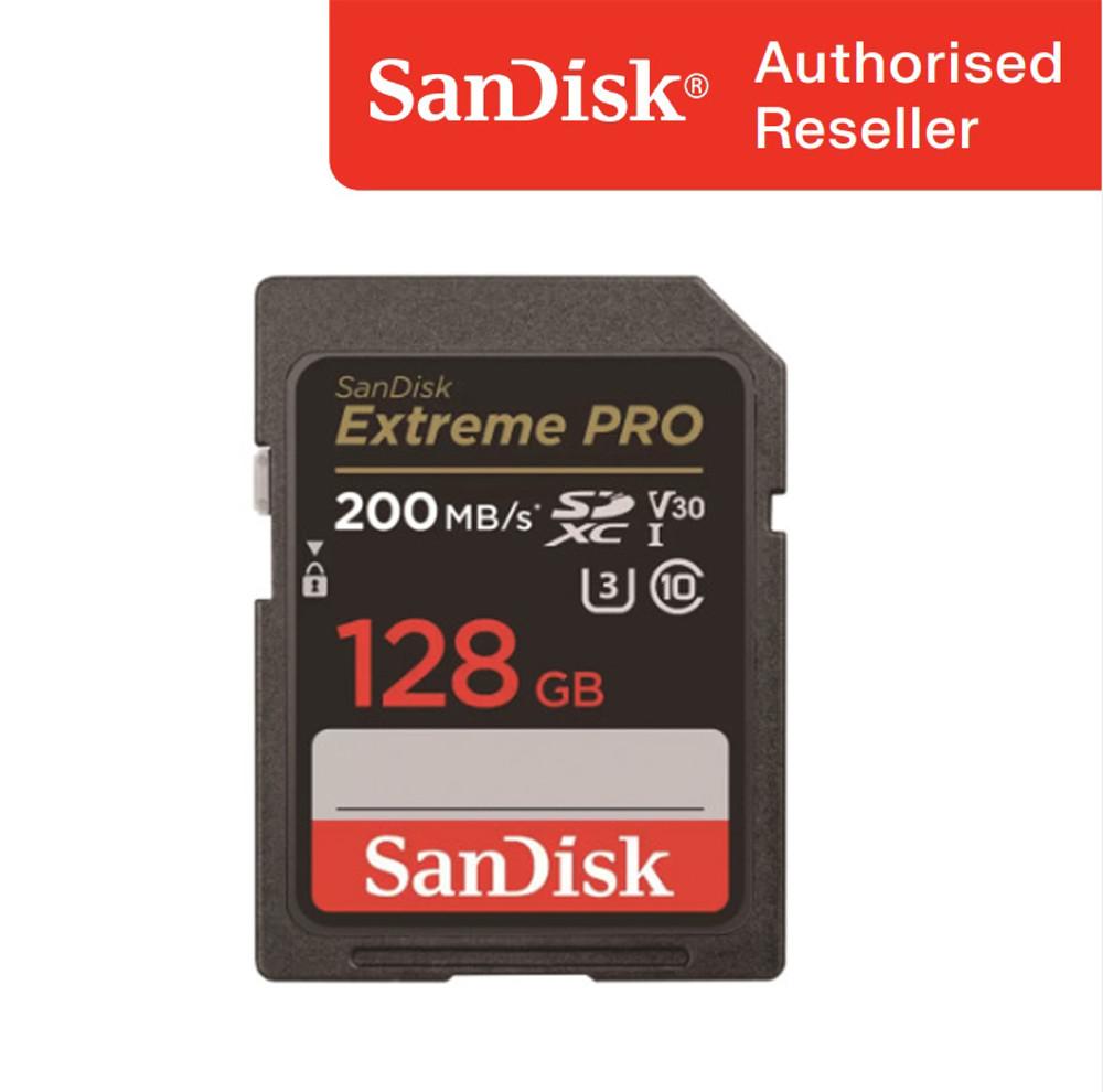 샌디스크 Extreme Pro SD 카드 익스트림 프로 V30 4K U3 128GB 128기가 SDXXD 캐논 소니 니콘 카메라 메모리카드 Class10