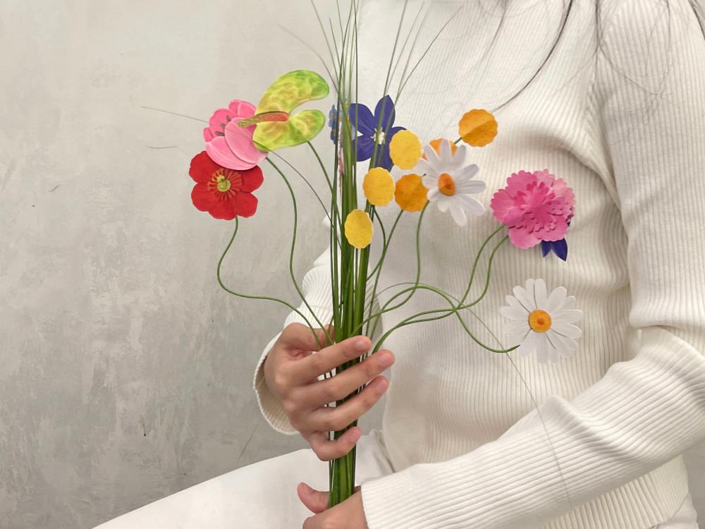 구불구불 페이퍼 플라워 / 일러스트 / 꽃그림 / 인테리어 소품