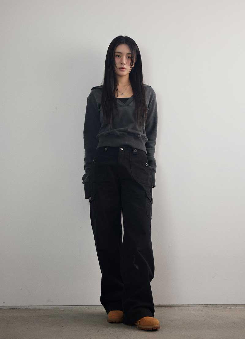 JED CARGO PANTS / BLACK