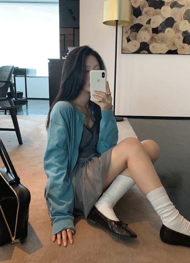 유이니 Bella silky round cardigan 4color)