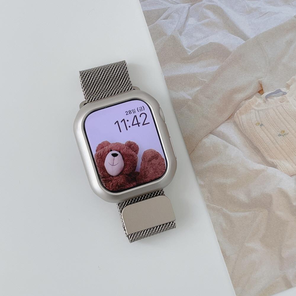 우먼스9999 애플워치 스트랩 7 SE 호환 밀레니즈 루프 밴드 줄 줄질 시계줄